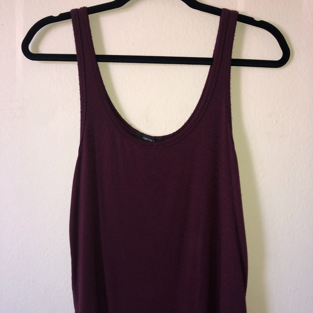 maroon top